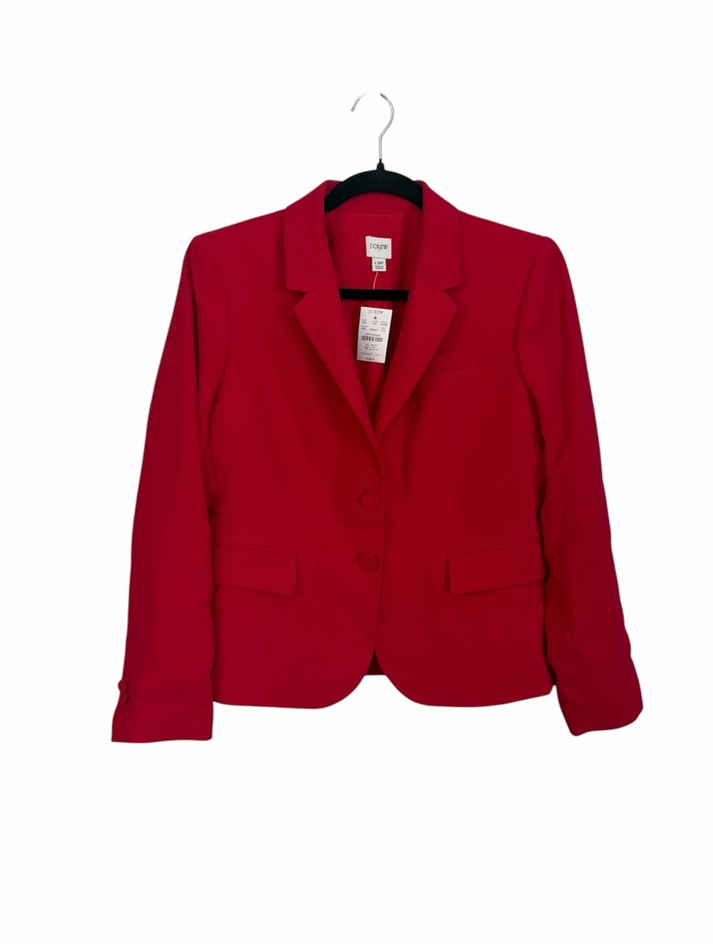 J. Crew Women’s Red Two Button Long Sleeve Classic Blazer Sz 12P NWT